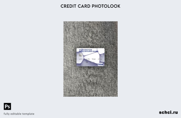 цифровая загрузка, США, Huntington Bancshares Bank, карта Visa, фотоизображение,